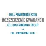 Rozszerzenie gwarancji DELL PowerEdge R250: 3Y Basic do 3Y ProSupport Plus