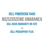 Rozszerzenie gwarancji DELL PowerEdge R450: 3Y Basic do 3Y ProSupport  Plus