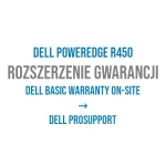 Rozszerzenie gwarancji DELL PowerEdge R450: 3Y Basic do 5Y ProSupport 