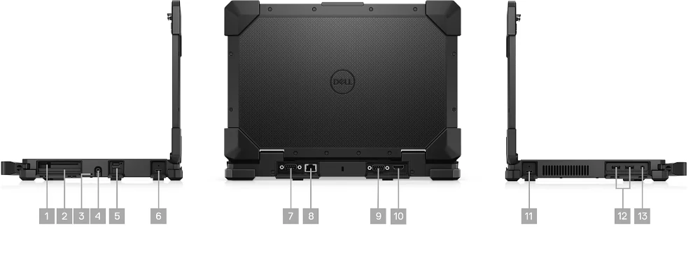 Porty i złącza Dell Latitude 13 Rugged 7330
